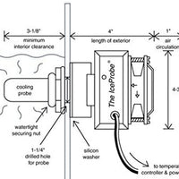 Enfriador termoeléctrico para acuarios, de IceProbe, 4 pulgadas x 4 3/4 pulgadas x 7 1/2 pulgadas - BESTMASCOTA.COM