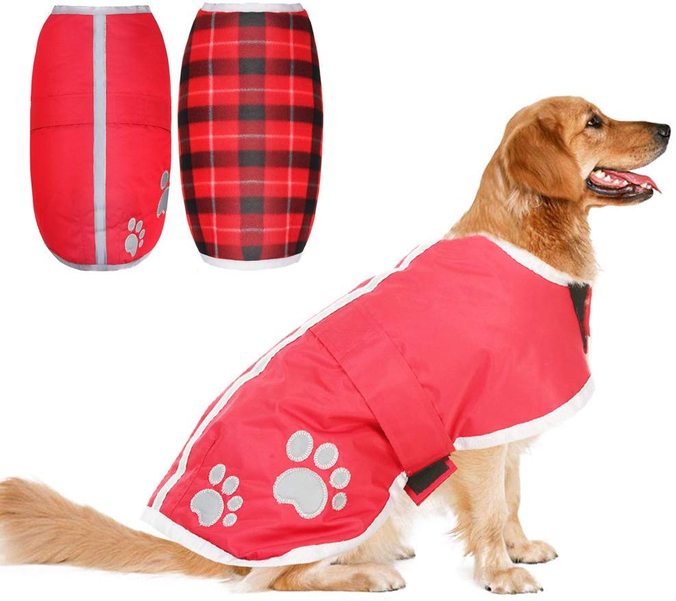 Abrigo de invierno para mascotas Ropa para perros Ropa de invierno Ropa  abrigada para perros, Tamaño: XXXL (Rojo)