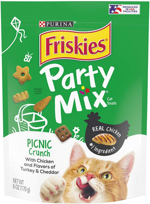 Purina Friskies Party Mix Adult Cat Treats - (6) 6 oz. Pouches - BESTMASCOTA.COM