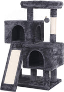 BEWISHOME Condominio de árbol para gatos con postes rascadores de sisal, tabla para rascar, percha de felpa y casas dobles, muebles de torre para gatos, centro de actividades para gatitos - BESTMASCOTA.COM