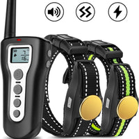 Casfuy Dog Training Collar with Remote - 1000ft Range Electric Shock Collar for 2 Dogs Rechargeable 100% Waterproof with Beep Vibration Harmless Shock for Small Medium Large Dogs - BESTMASCOTA.COM