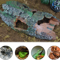 Reptile Hideouts Critter Cavern Critter Cavern Bends - Figura de resina para esconder Plecos Cíclidos arañas lagartos serpientes - BESTMASCOTA.COM