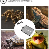 Fashionclubs Reptile Heating Pad with Temperature Control, 110V 15W Reptile Pet Under Tank Warmer Pad Terrarium Heat Mat for Bearded Dragon/Leopard Gecko/Turtle/Snake/Lizard/Frog/Spider - BESTMASCOTA.COM