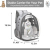 Henkelion - Mochila con cápsula espacial para transportar gatos, perros pequeños o mascotas; adecuada para senderismo, porta mascotas aprobado por aerolíneas color gris