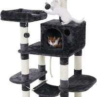 FEANDREA Multi-Level Cat Tree for Big Cats, Stable Cat Tower - BESTMASCOTA.COM