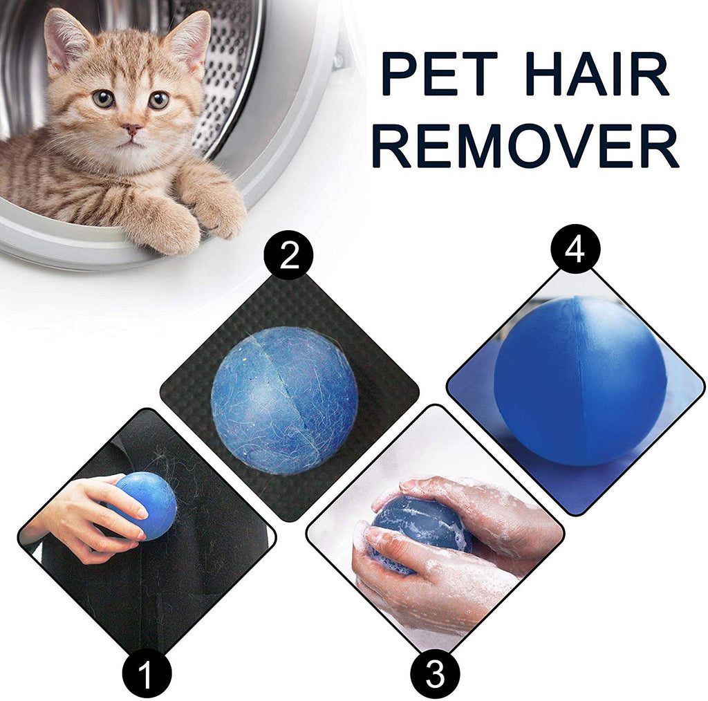 Removedor de pelo para mascotas reutilizable removedor de pelusa lavadora  de pelo de perros y gatos, atrapasuelas para ropa secadora, muebles, ropa