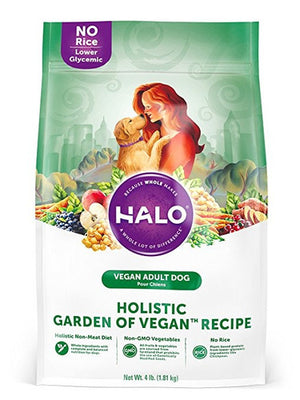 Halo Vegan Adult Dry Dog Food, Plant-Based 4lb