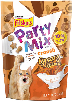 Purina Friskies Party Mix Adult Cat Treats - (4) 10 oz. Pouches - BESTMASCOTA.COM