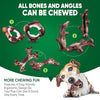 Dog Toys, 3-Pack Indestructible Dog Chew Toys for Aggressive Chewers, Nylon Durable Dog Toys for Medium Large Breed, Bacon Flavored Tough Dog Bones Chew Toys for Super Chewer