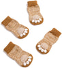 Harfkoko - Calcetines de punto antideslizante para perros y gatos con refuerzo de goma, protector de huella de perro antideslizante y protector de huella de gato para uso en interiores, apto para perros y gatos pequeños y medianos y grandes - BESTMASCOTA.COM