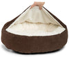 Cama acogedora Best Friends by Sheri, cama de lujo para perros y gatos con cobija, cálida y segura. Brinda apoyo para la cabeza, el cuello y las articulaciones, lavable a máquina, parte inferior resistente al agua - BESTMASCOTA.COM