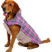 MIGOHI Dog Jackets for Winter Windproof Waterproof Reversible Dog Coat for Cold Weather British Style Plaid Warm Dog Vest for Small Medium Large Dogs - BESTMASCOTA.COM