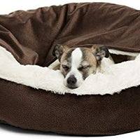 Cama acogedora Best Friends by Sheri, cama de lujo para perros y gatos con cobija, cálida y segura. Brinda apoyo para la cabeza, el cuello y las articulaciones, lavable a máquina, parte inferior resistente al agua - BESTMASCOTA.COM