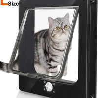 Puerta de mascota para gatos, puertas de gato para puertas interiores y puertas exteriores, 3 tamaños de opciones - BESTMASCOTA.COM