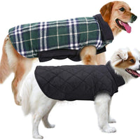 MIGOHI Dog Jackets for Winter Windproof Waterproof Reversible Dog Coat for Cold Weather British Style Plaid Warm Dog Vest for Small Medium Large Dogs - BESTMASCOTA.COM