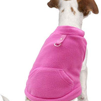 Forro polar con bolsillo para perros pequeños, para uso en otoño e invierno, de EXPAWLORER - BESTMASCOTA.COM