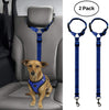 BWOGUE 2 paquetes de correas de seguridad para perros y gatos, para reposacabezas de coche, de nailon, ajustables, para perros, cinturones de seguridad, arnés - BESTMASCOTA.COM