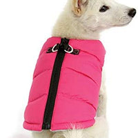 Gooby - Padded Vest, Dog Jacket Coat Sweater with Zipper Closure and Leash Ring - BESTMASCOTA.COM