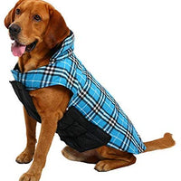 MIGOHI Dog Jackets for Winter Windproof Waterproof Reversible Dog Coat for Cold Weather British Style Plaid Warm Dog Vest for Small Medium Large Dogs - BESTMASCOTA.COM