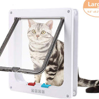 Puerta de mascota para gatos, puertas de gato para puertas interiores y puertas exteriores, 3 tamaños de opciones - BESTMASCOTA.COM