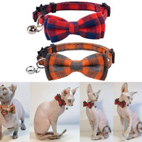 Collar de gato con lazo y campana para gato, ajustable, para mascotas y gatos. - BESTMASCOTA.COM