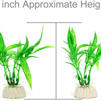 10 unidades) Acuario Artificial Plantas, pequeño tamaño 4 inch Altura aproximada Comsun Fish Tank Decoración Home Decoración de plástico verde - BESTMASCOTA.COM