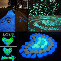 100 pcs nuevo colorido brilla en la oscuridad guijarros piedras rocas para tanque de peces acuario jardín pasarela - BESTMASCOTA.COM
