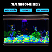 100 pcs nuevo colorido brilla en la oscuridad guijarros piedras rocas para tanque de peces acuario jardín pasarela - BESTMASCOTA.COM