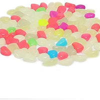 100 pcs nuevo colorido brilla en la oscuridad guijarros piedras rocas para tanque de peces acuario jardín pasarela - BESTMASCOTA.COM