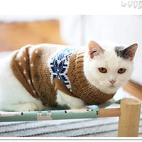 Evursua - Suéter de ropa para gatos, perros pequeños, gatos, ropa de punto de invierno, cálido, suave y de alta elasticidad, apto para mascotas masculinas - BESTMASCOTA.COM