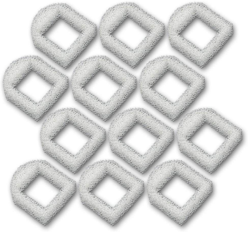 12 prefiltros de espuma para fuente de agua Drinkwell Lotus, Avalon o Pagoda de acero inoxidable 360 (color blanco) - BESTMASCOTA.COM
