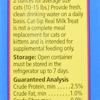 (12 unidades) Cat SIP Real Treat de leche para gatos y gatitos, 8 oz - BESTMASCOTA.COM