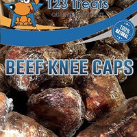 123 Treats – Rodilleras de hueso para perro, 100% natural y de larga duración, para masticar carne de vacuno para perros, alimento de césped, carne de vacuno salada para mascotas, tamaños variados, ideal para perros pequeños y grandes - BESTMASCOTA.COM