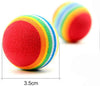 12pcs Esponja Ball Cat Toy suave espuma de arco iris Play bolas interactivo Gatitos Pet juguetes - BESTMASCOTA.COM