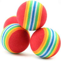 12pcs Esponja Ball Cat Toy suave espuma de arco iris Play bolas interactivo Gatitos Pet juguetes - BESTMASCOTA.COM