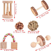 13 Pack Hamster Chew Toys, Natural Wooden Pine Guinea Pigs Rats Chinchillas Toys Accessories Suitable for Rabbits Gerbils Small Pets Accessories Chewing and Playing Exercise Teeth Care Molar Toy - BESTMASCOTA.COM