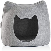 Cama para perro Furhaven, casa de fieltro para mascotas, refugio privado y taburete otomano plegable para sala de estar, para gatos y perros pequeños, disponible en varios colores y estilos - BESTMASCOTA.COM