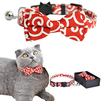 M-YOUNG Collar para gato con campana y pajarita, collares de seguridad ajustables para cachorro de gatito (6.7 in a 10,8 pulgadas) - BESTMASCOTA.COM