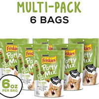 Purina Friskies Party Mix Adult Cat Treats - (6) 6 oz. Pouches - BESTMASCOTA.COM