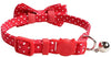 Collar de gato con capucha y pajarita, diseño a cuadros ajustable de seguridad Kitty Kitten Collares (6.8-10.8in) - BESTMASCOTA.COM