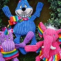 HuggleHounds - Juguete de peluche chirriante para perros con nudos para masticadores agresivos - BESTMASCOTA.COM