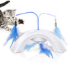 Pawaboo Juguete de plumas para gato, varita interactiva para gato, juguete de pluma voladora con varita extra larga y campana pequeña, juguete divertido para jugar para gatitos o gatos. - BESTMASCOTA.COM