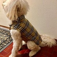 MIGOHI Dog Jackets for Winter Windproof Waterproof Reversible Dog Coat for Cold Weather British Style Plaid Warm Dog Vest for Small Medium Large Dogs - BESTMASCOTA.COM