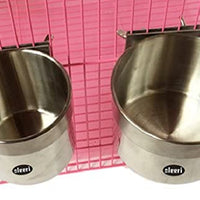1pcs loro periquito Cockatiel Jaula para mascotas de acero inoxidable Alimentador del pájaro semilla abrazadera de taza de agua tazón de la comida Birdcage soporte accesorios - BESTMASCOTA.COM