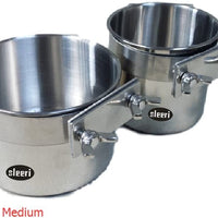 1pcs loro periquito Cockatiel Jaula para mascotas de acero inoxidable Alimentador del pájaro semilla abrazadera de taza de agua tazón de la comida Birdcage soporte accesorios - BESTMASCOTA.COM