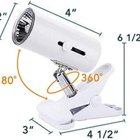 2-Pack 25W UVA UVB Lamp Lights with Bulbs| Heat and Light for Reptiles and Amphibian Tanks, Terrariums Cages | Adjustable and Rotates 360° | Clip or Hang Light | Works with Various Light Bulbs - BESTMASCOTA.COM