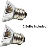 2-Pack 25W UVA UVB Lamp Lights with Bulbs| Heat and Light for Reptiles and Amphibian Tanks, Terrariums Cages | Adjustable and Rotates 360° | Clip or Hang Light | Works with Various Light Bulbs - BESTMASCOTA.COM