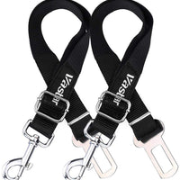 2 paquetes de cinturón de seguridad de coche para perros y gatos ajustables de Vastar, fabricados con tela de nailon; para enganchar al arnés - BESTMASCOTA.COM