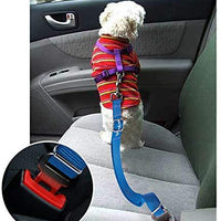 2 paquetes de cinturón de seguridad de coche para perros y gatos ajustables de Vastar, fabricados con tela de nailon; para enganchar al arnés - BESTMASCOTA.COM