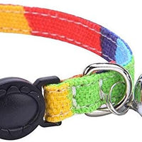 2 Pcs/set cat Collar escindidas lona Safe gatito cachorro collares con Bell ajustable - BESTMASCOTA.COM